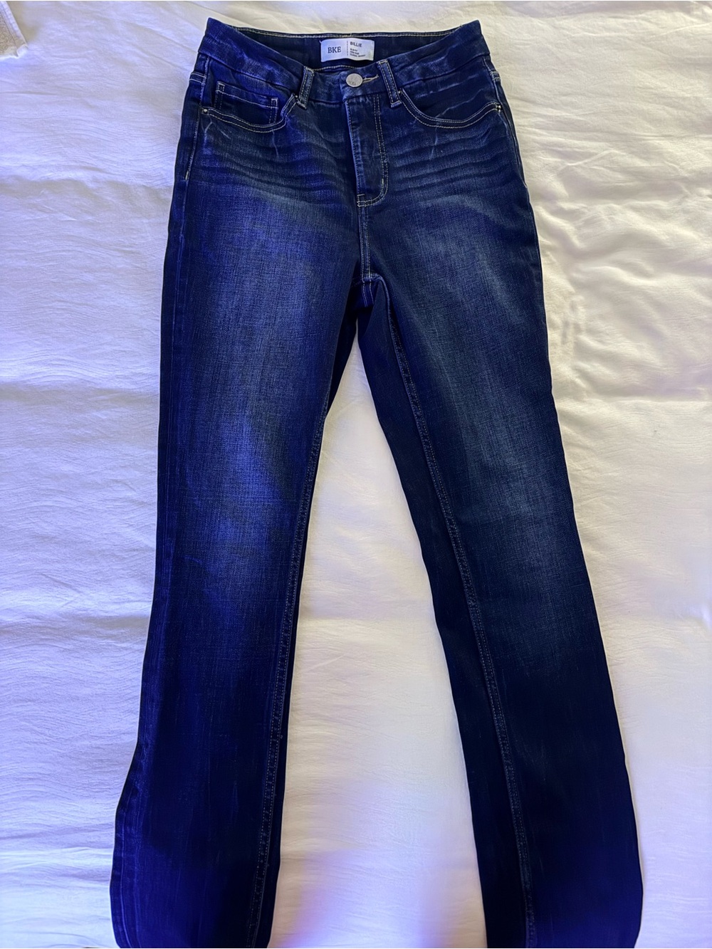 BKE Women's Dark Blue Straight Leg Jeans